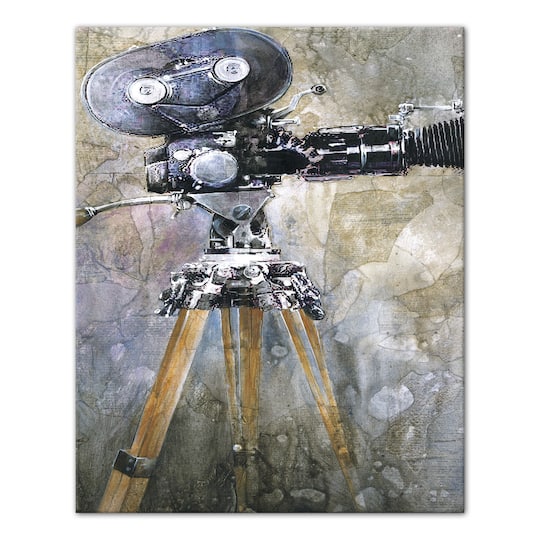 Camera Painting 16" x 20" Canvas Wall Art